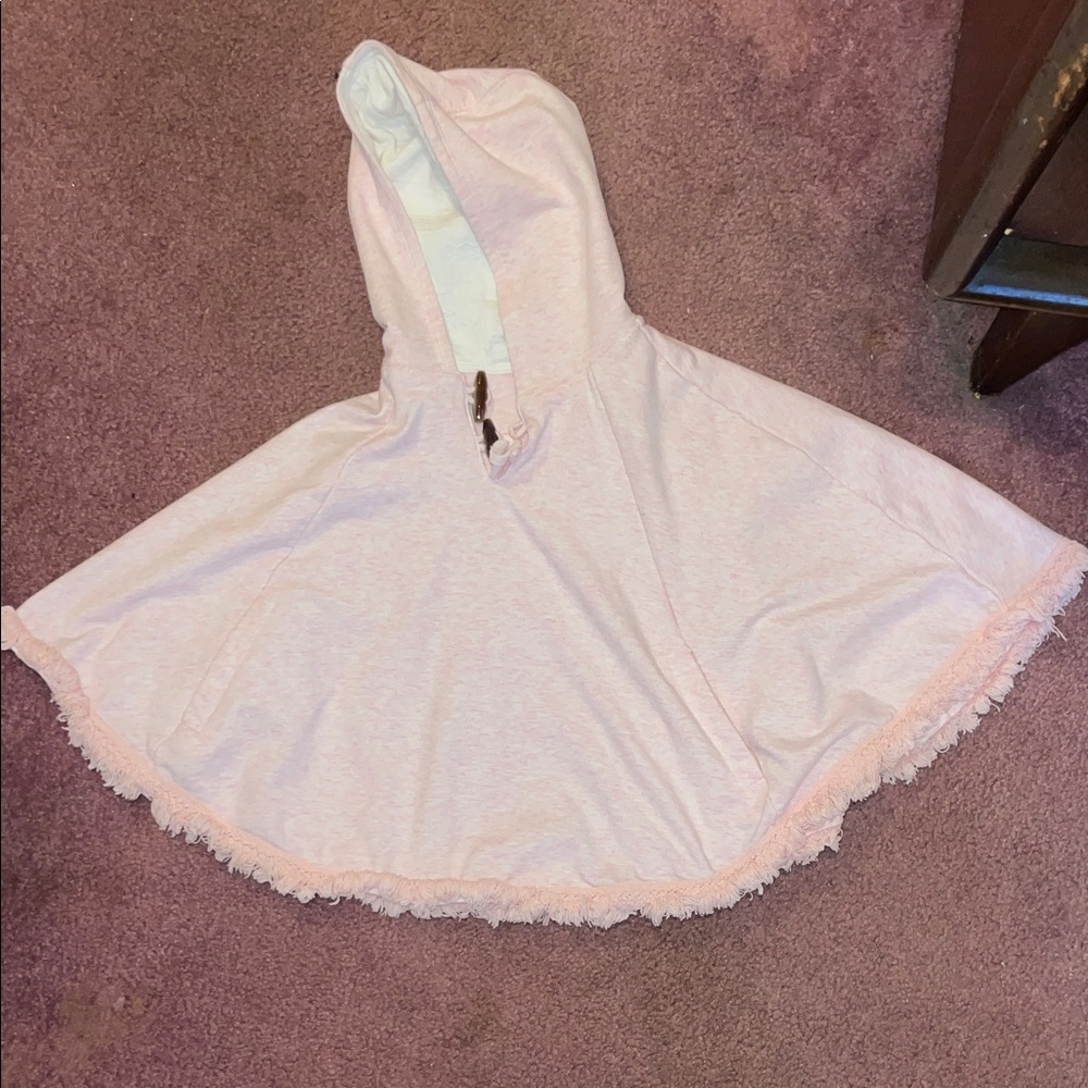 Maggie & Zoe Soft Pink Fringe  Poncho